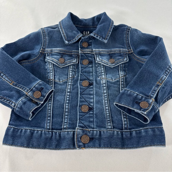 Baby Gap Denim Jacket Sizes 18-24M Jean Trucker GAP For Good Unisex Toddler EUC - Picture 2 of 9